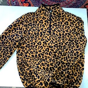 Cheetah pullover parka